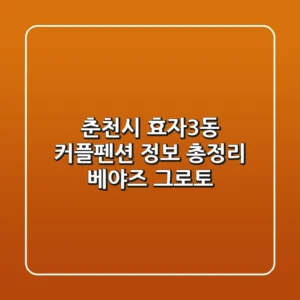 춘천시 효자3동 커플펜션 정보 총정리 - 베야즈 그로토