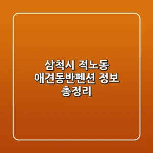 삼척시 적노동 애견동반펜션 정보 총정리