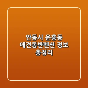 안동시 운흥동 애견동반펜션 정보 총정리