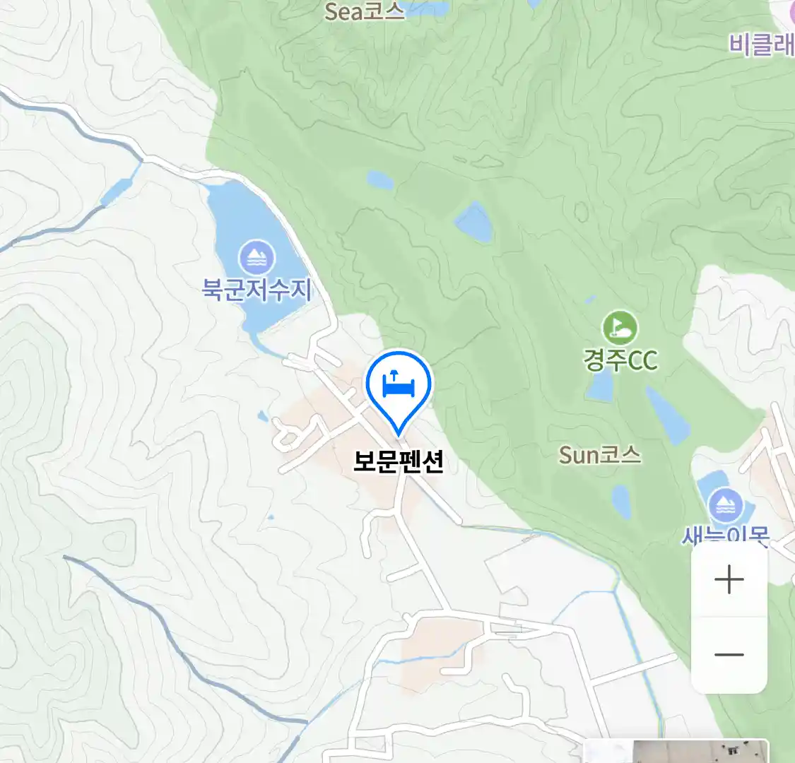 보문펜션 지도