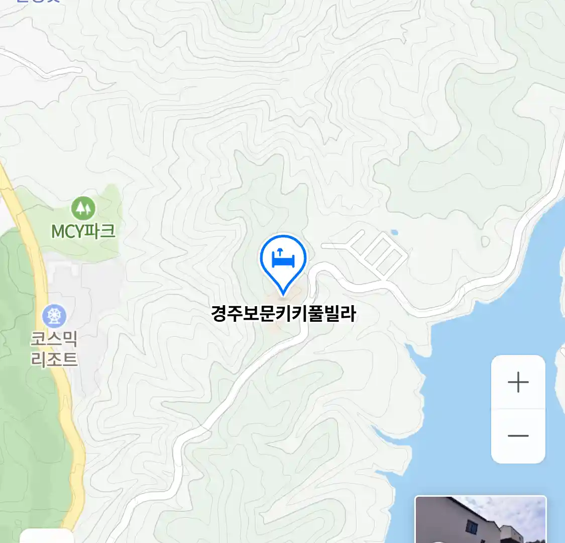 경주보문키키풀빌라 지도
