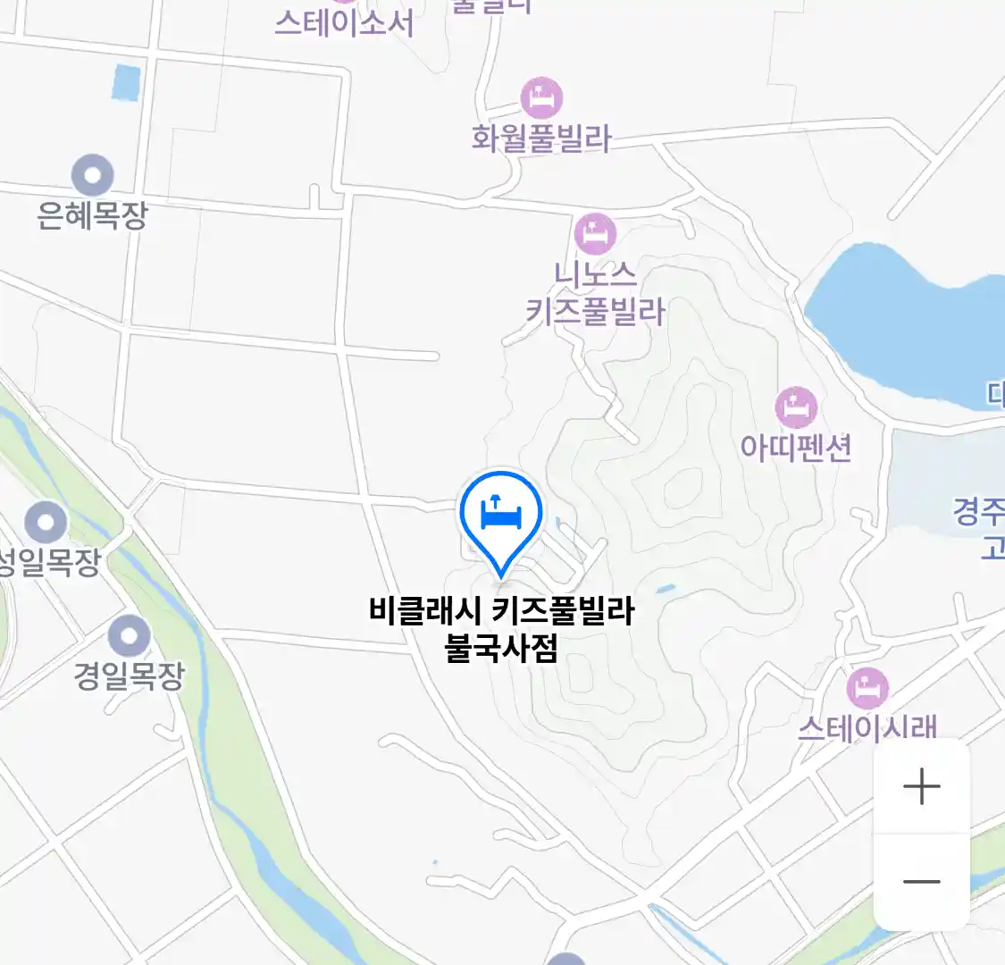 비클래시 키즈풀빌라 불국사점 지도
