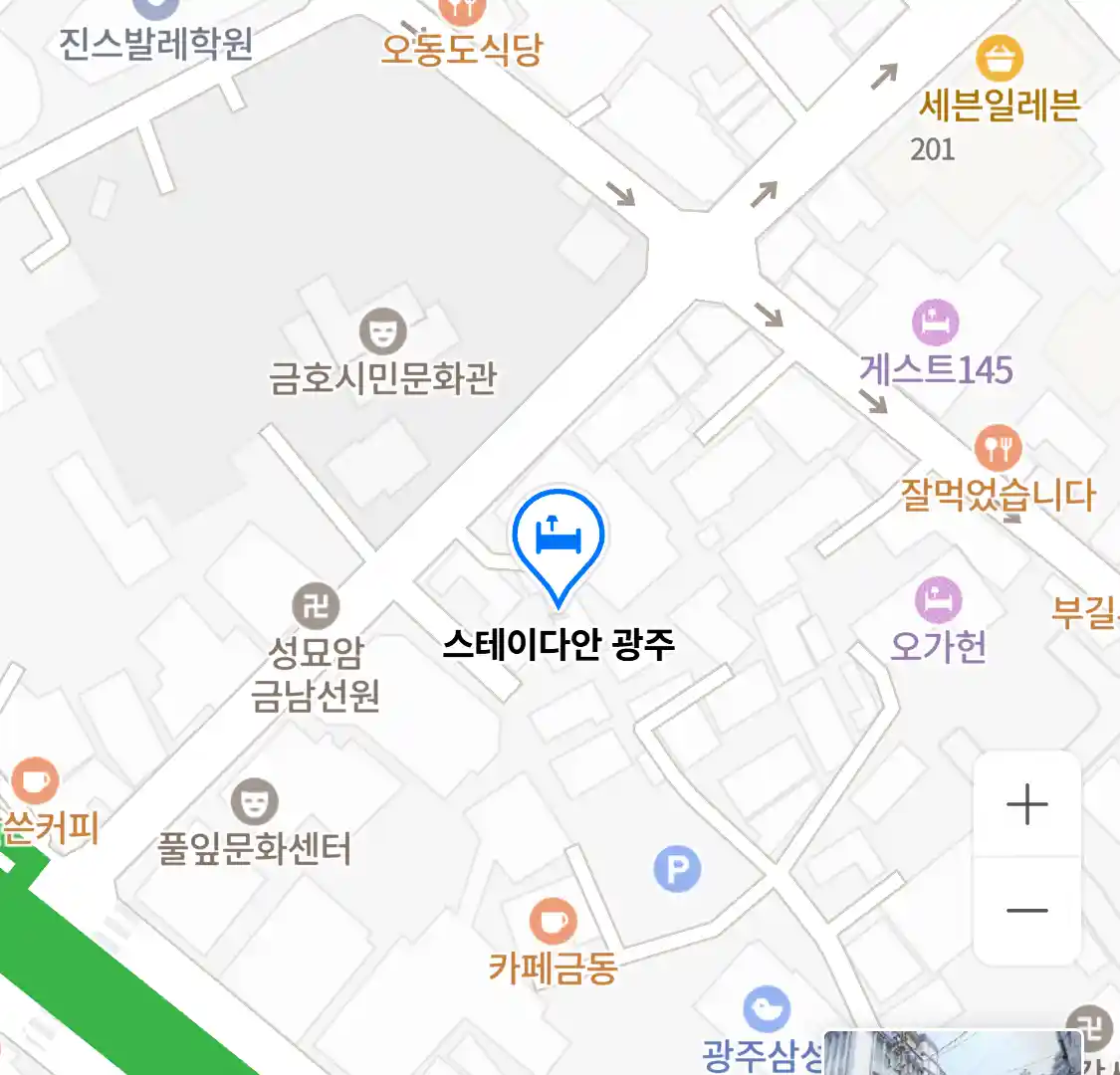 스테이다안 광주 위치