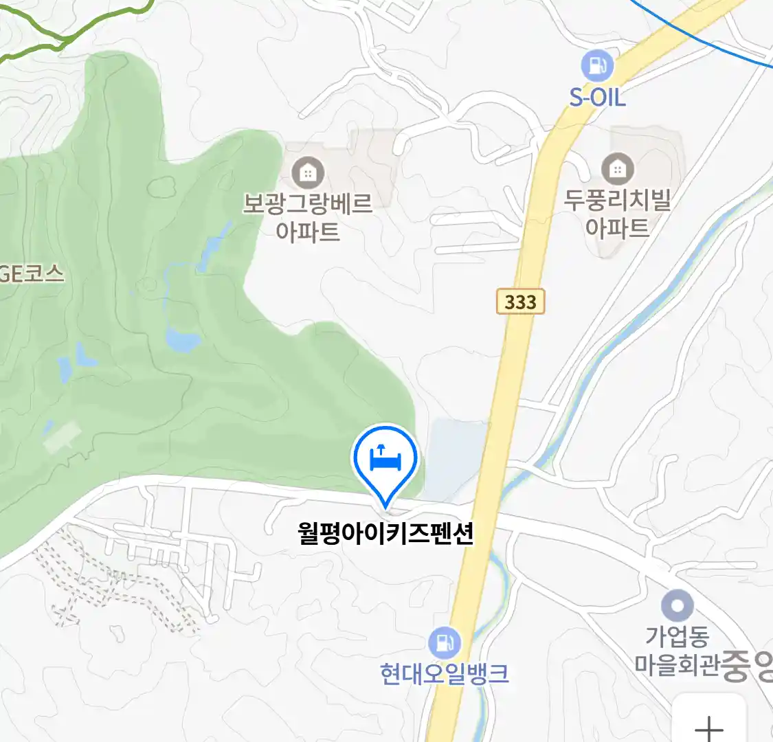 월평아이키즈펜션 위치