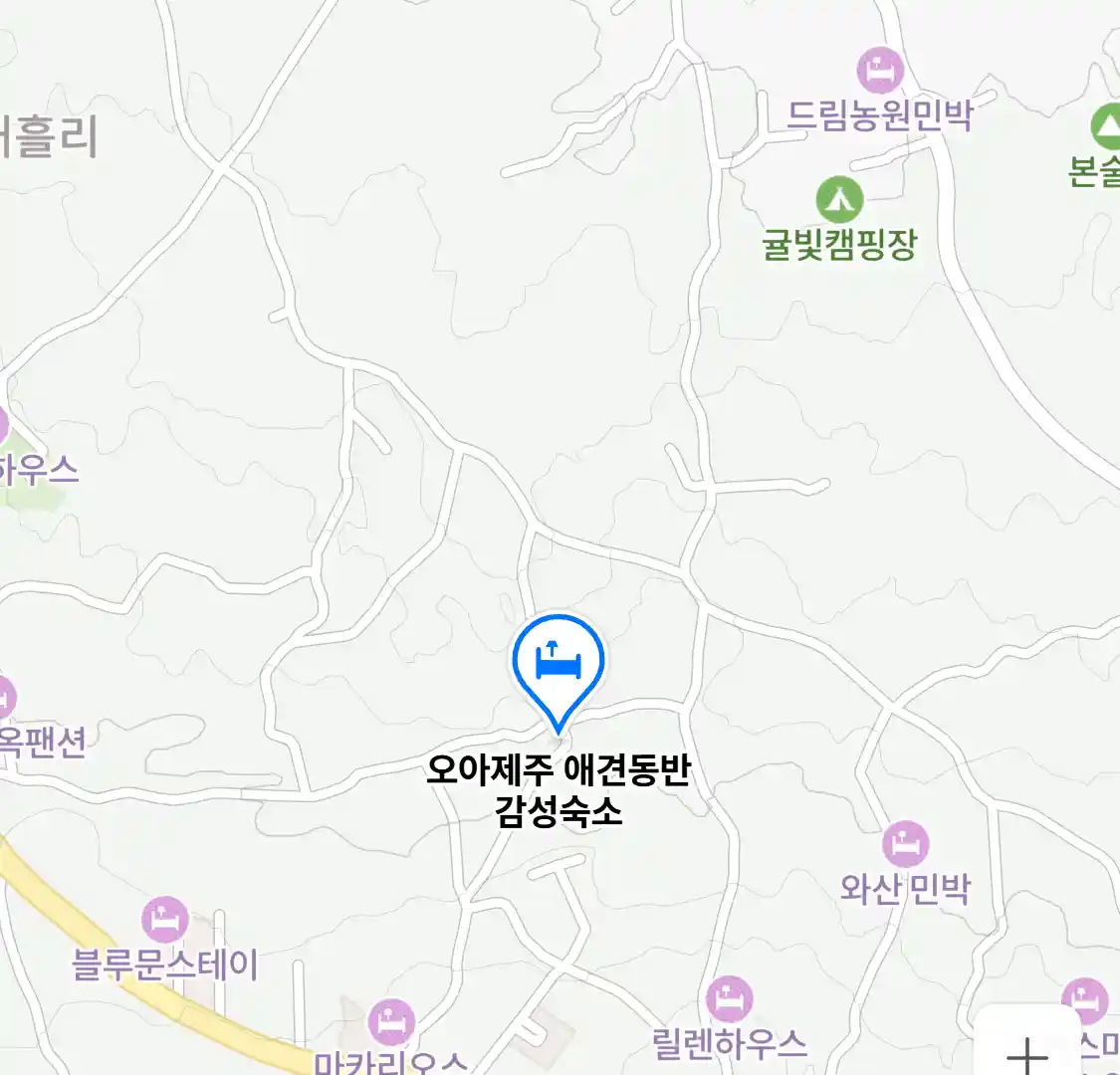 오아제주 애견동반 감성숙소 위치