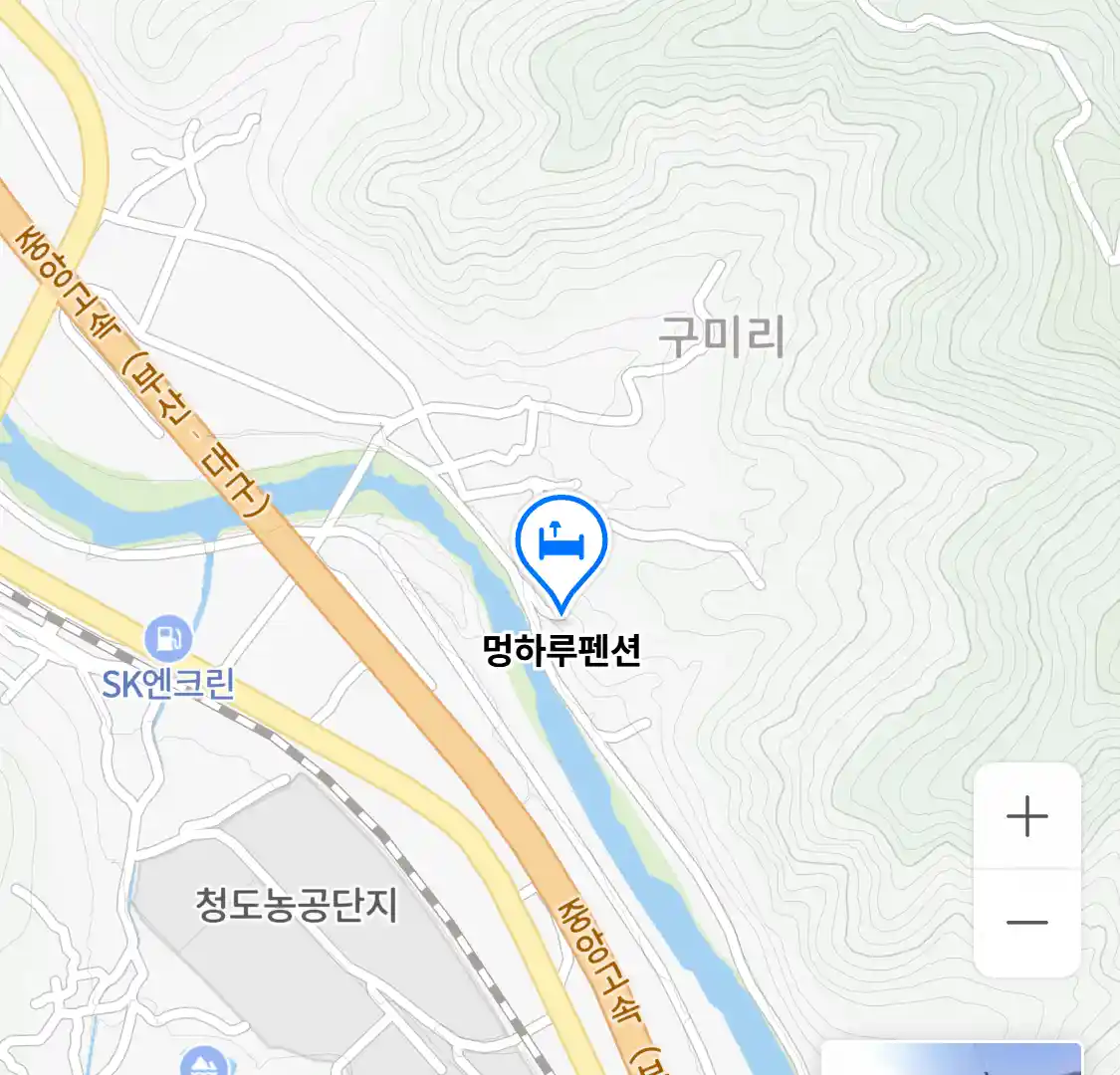 멍하루펜션 위치