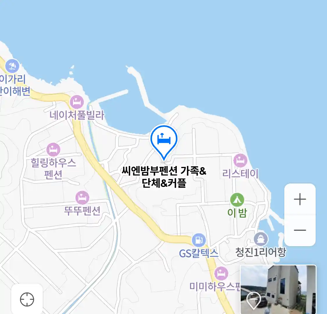 씨엔밤부펜션 위치