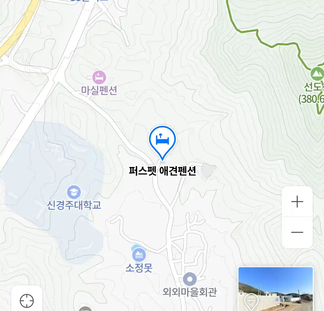 퍼스펫 애견펜션 지도