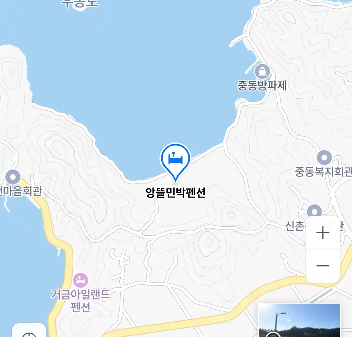 앙뜰민박펜션 위치