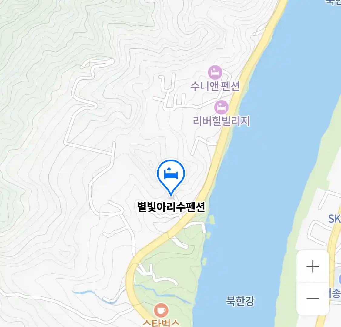 별빛아리수펜션 위치