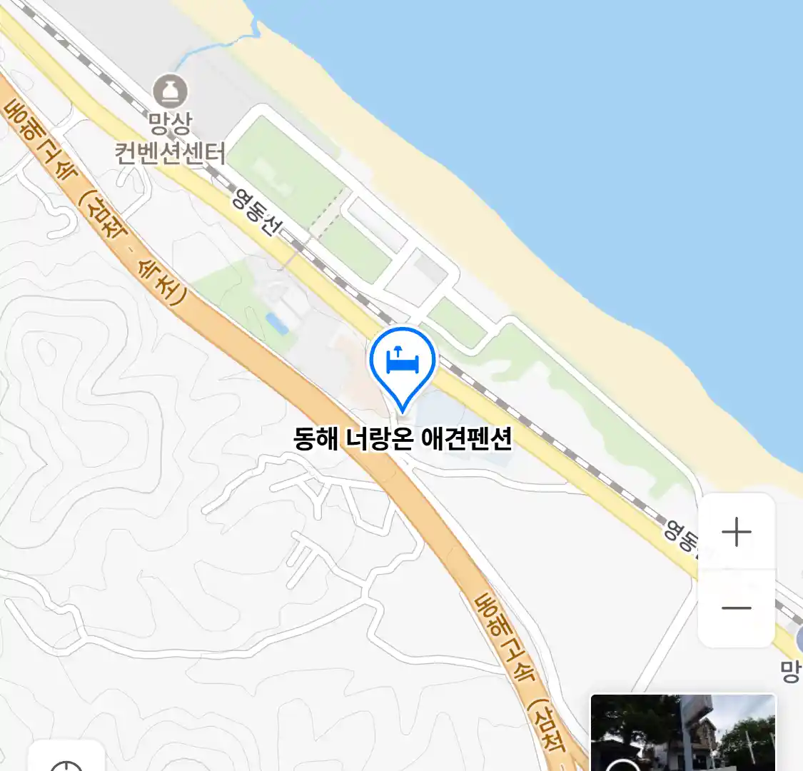 동해 너랑온 애견펜션 지도