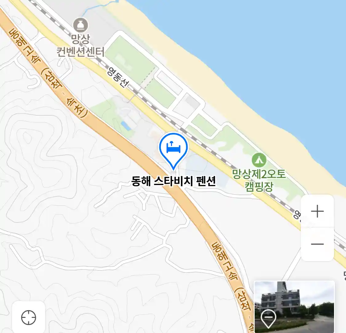 동해 스타비치 펜션 지도