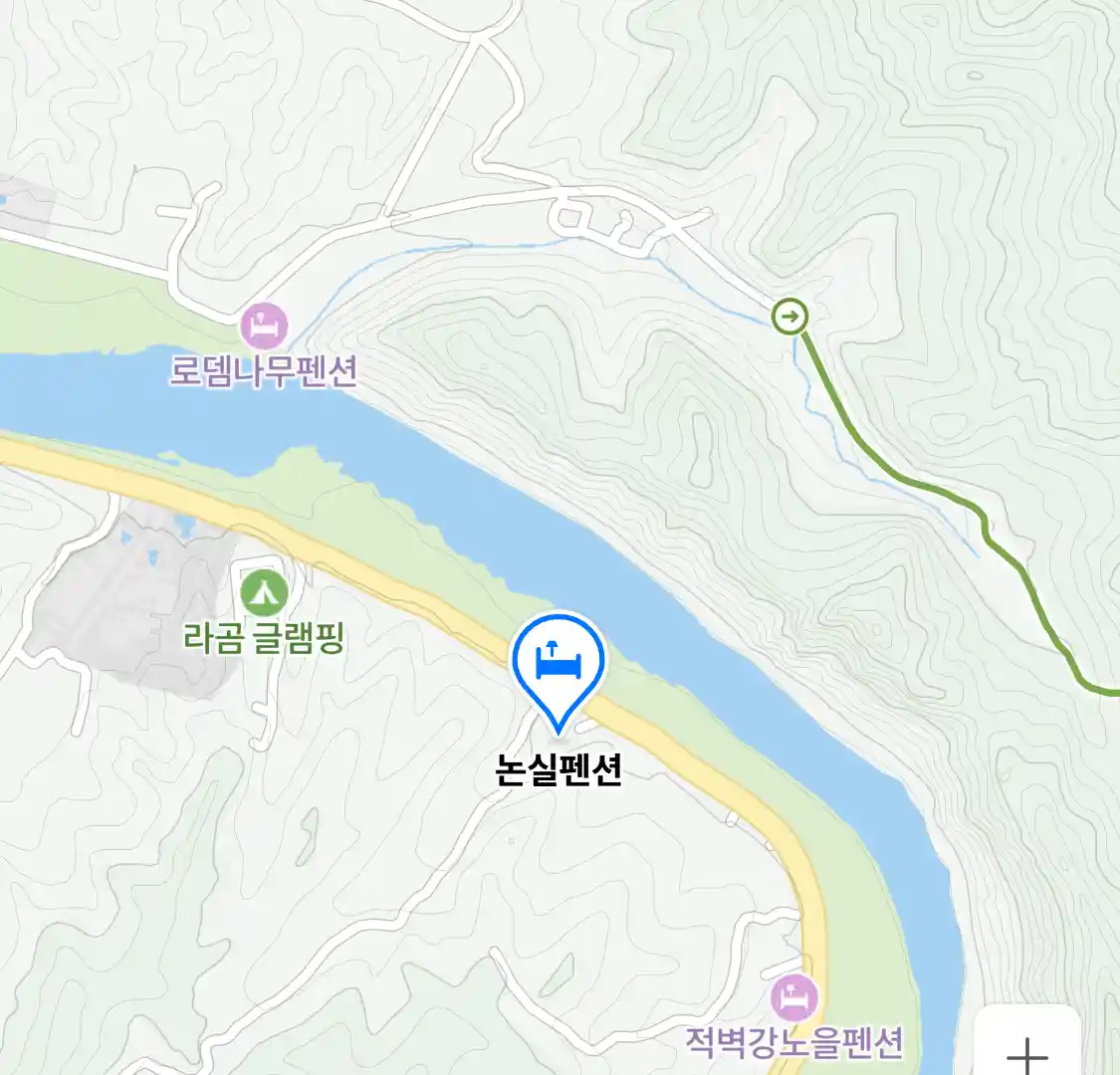 논실펜션 위치