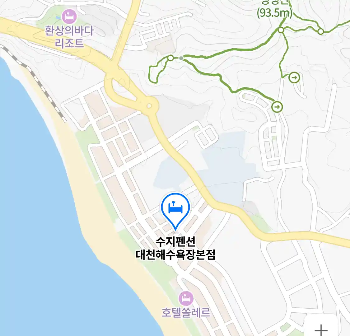 수지펜션 대천해수욕장본점 위치