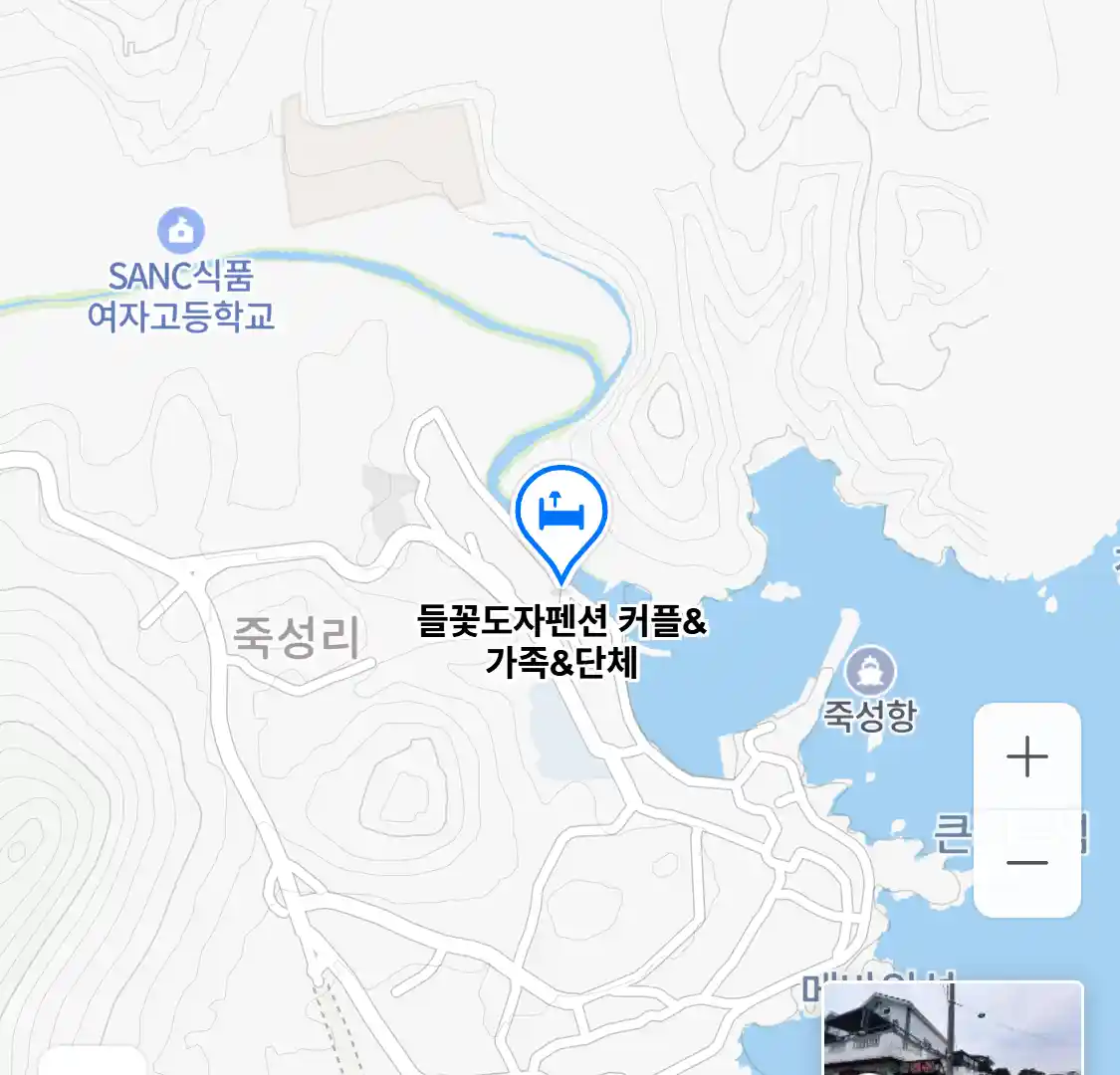들꽃도자펜션 커플&가족&단체 위치