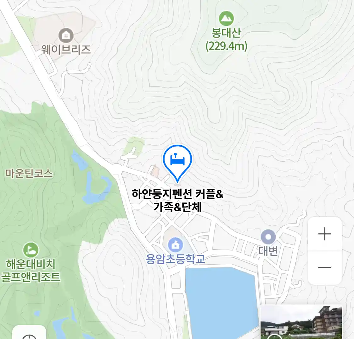 하얀둥지펜션 커플&가족&단체 위치