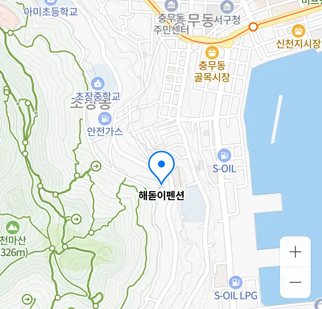 해돋이펜션 위치