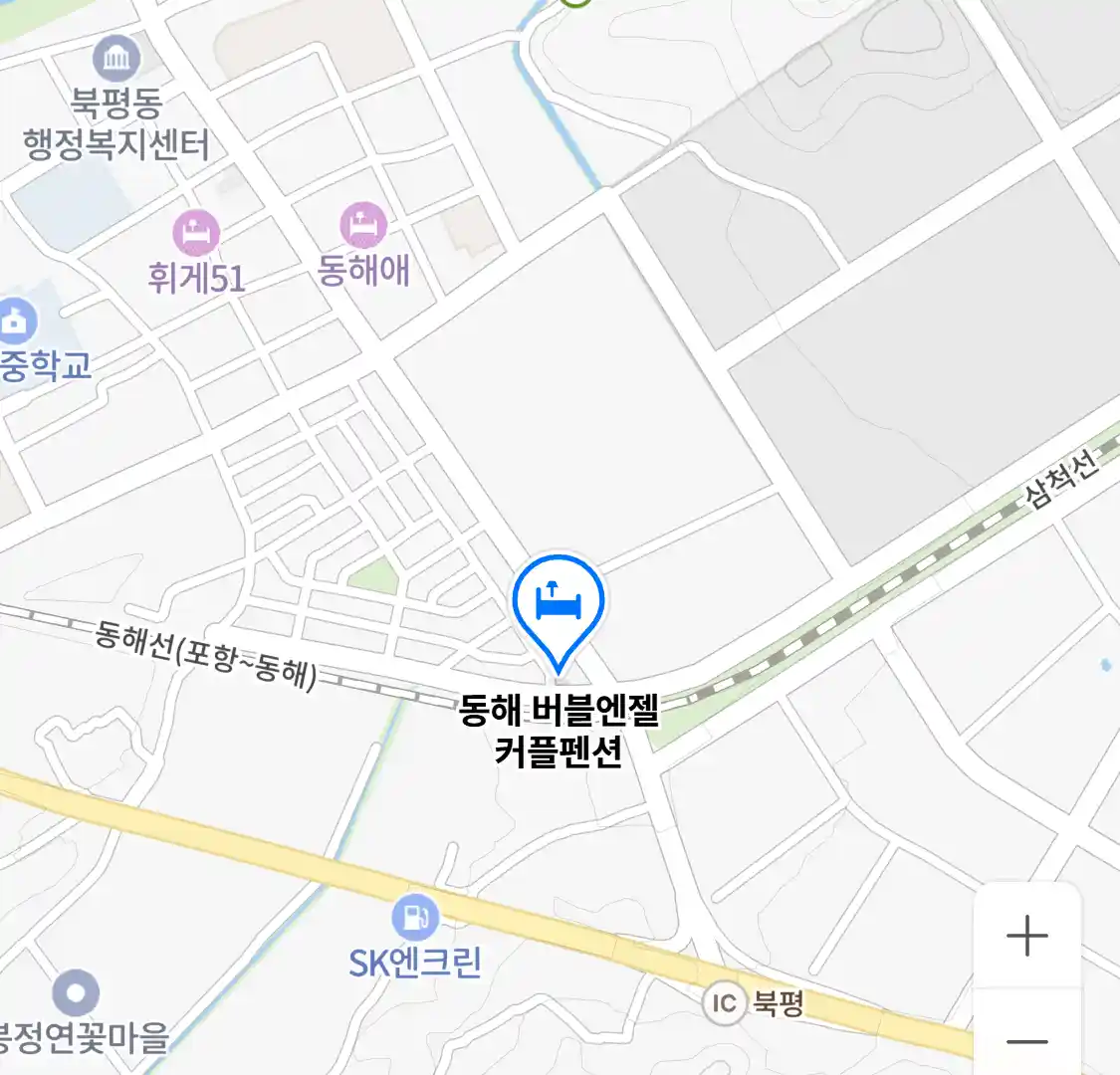 동해 버블엔젤 커플펜션 위치