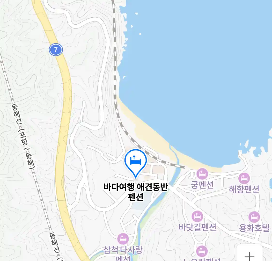 바다여행 애견동반 펜션 위치