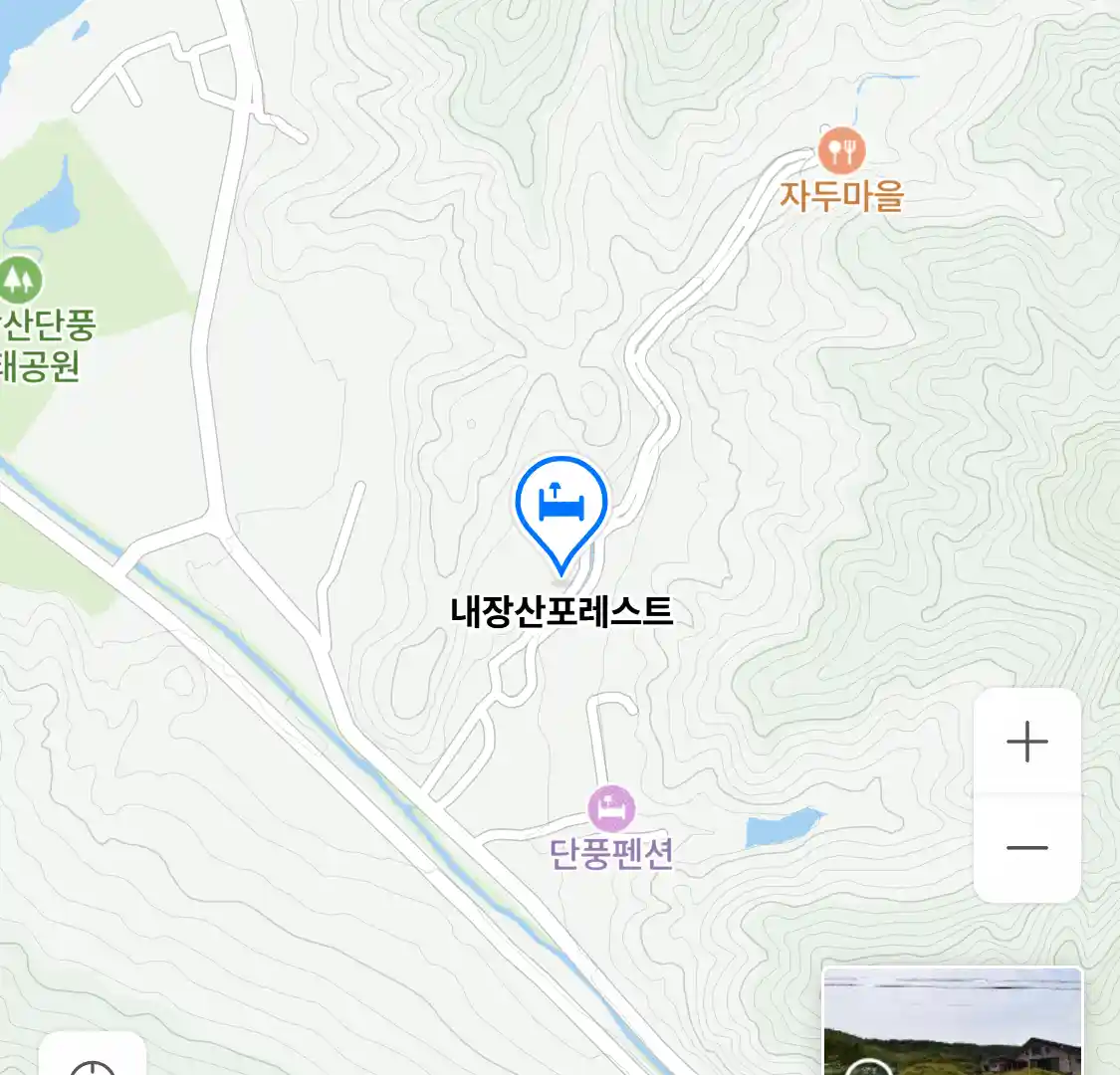 내장산포레스트 위치