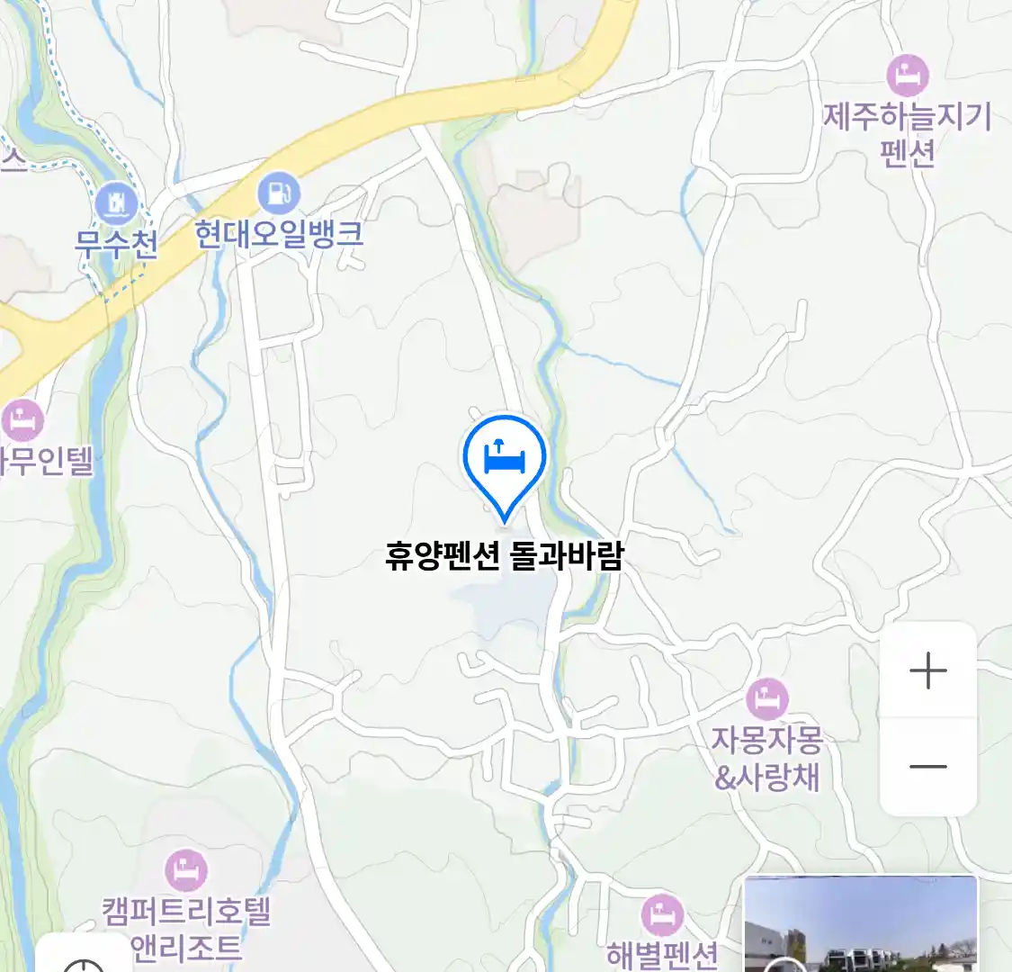 휴양펜션 돌과바람 위치