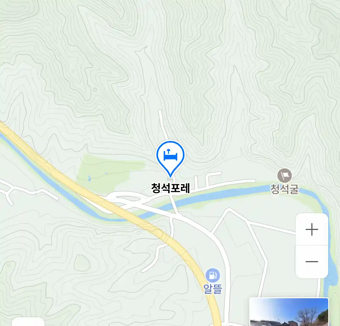 청석포레 위치