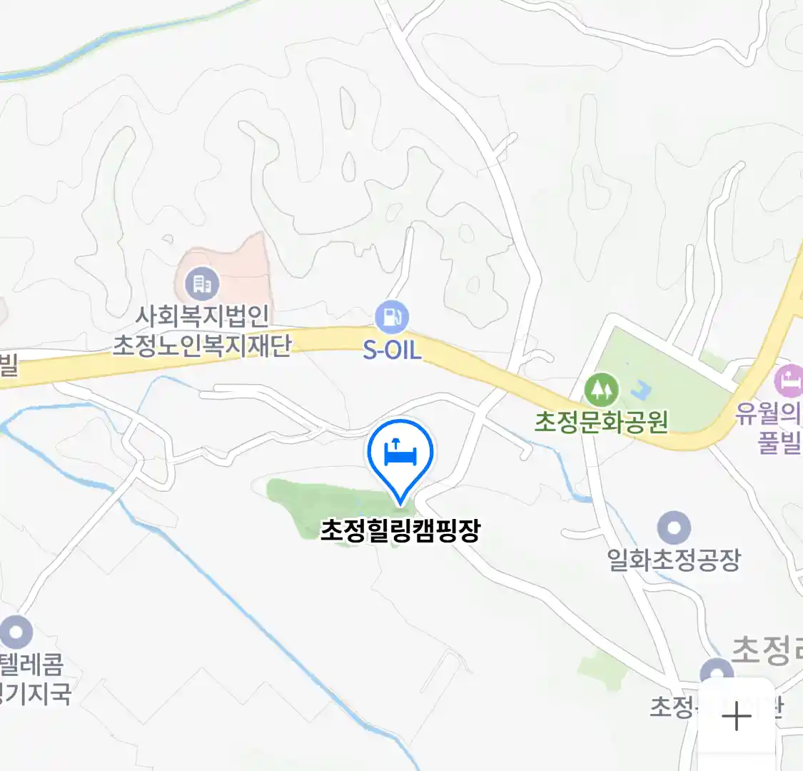 초정힐링캠핑장 위치