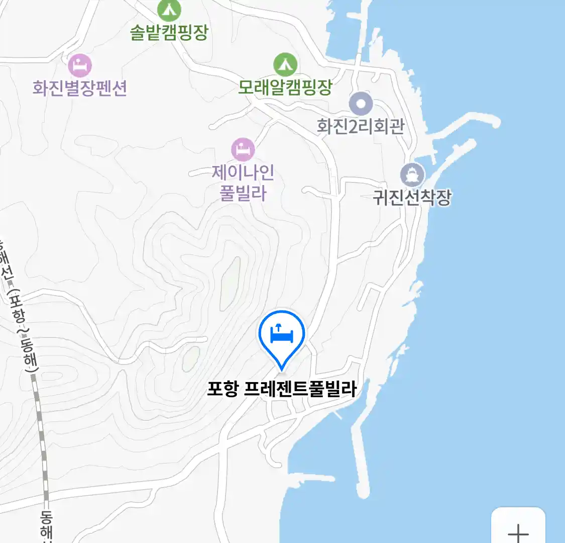 포항 프레젠트풀빌라 위치