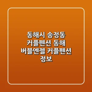 동해시 송정동 커플펜션: 동해 버블엔젤 커플펜션 정보