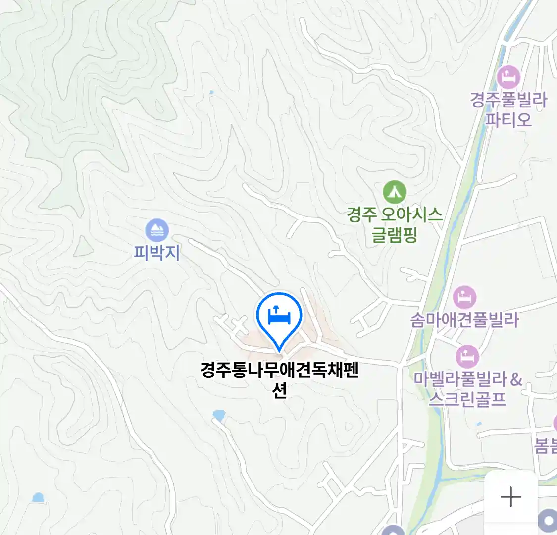 경주통나무애견독채펜션 위치