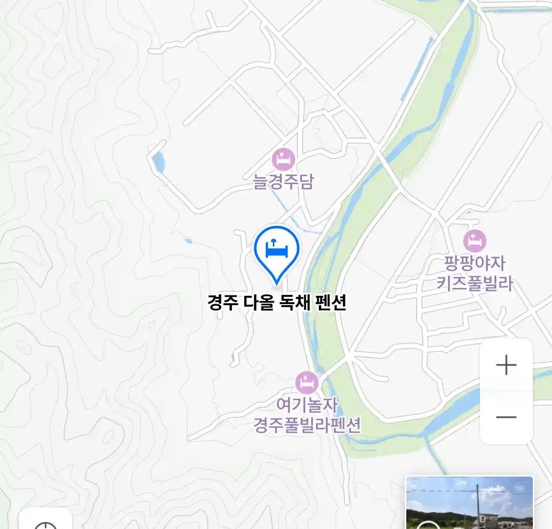경주 다올 독채 펜션 위치