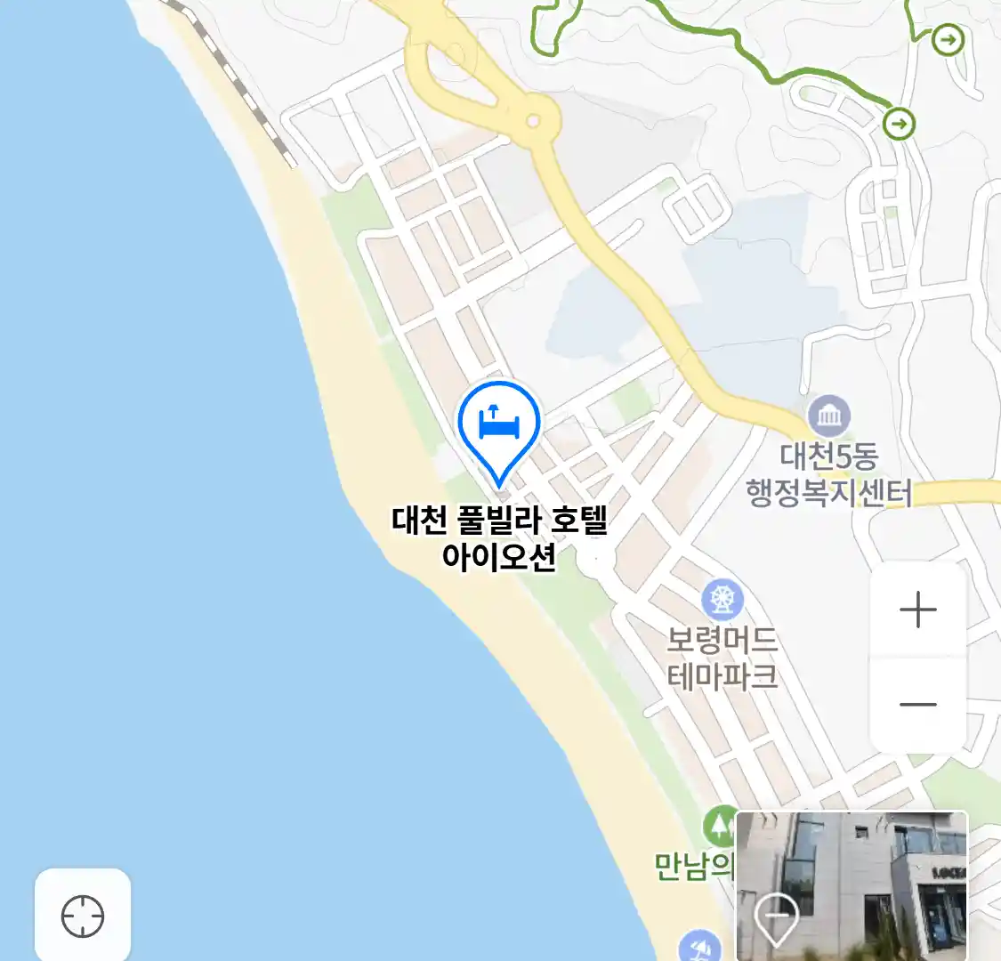 대천 풀빌라 호텔 아이오션 위치