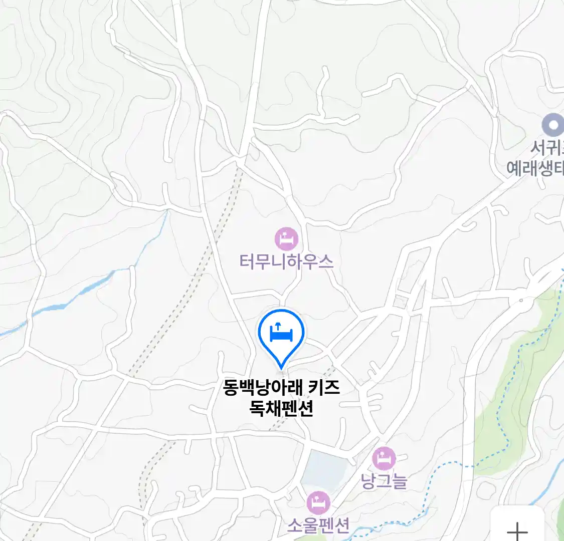 동백낭아래 키즈 독채펜션 위치