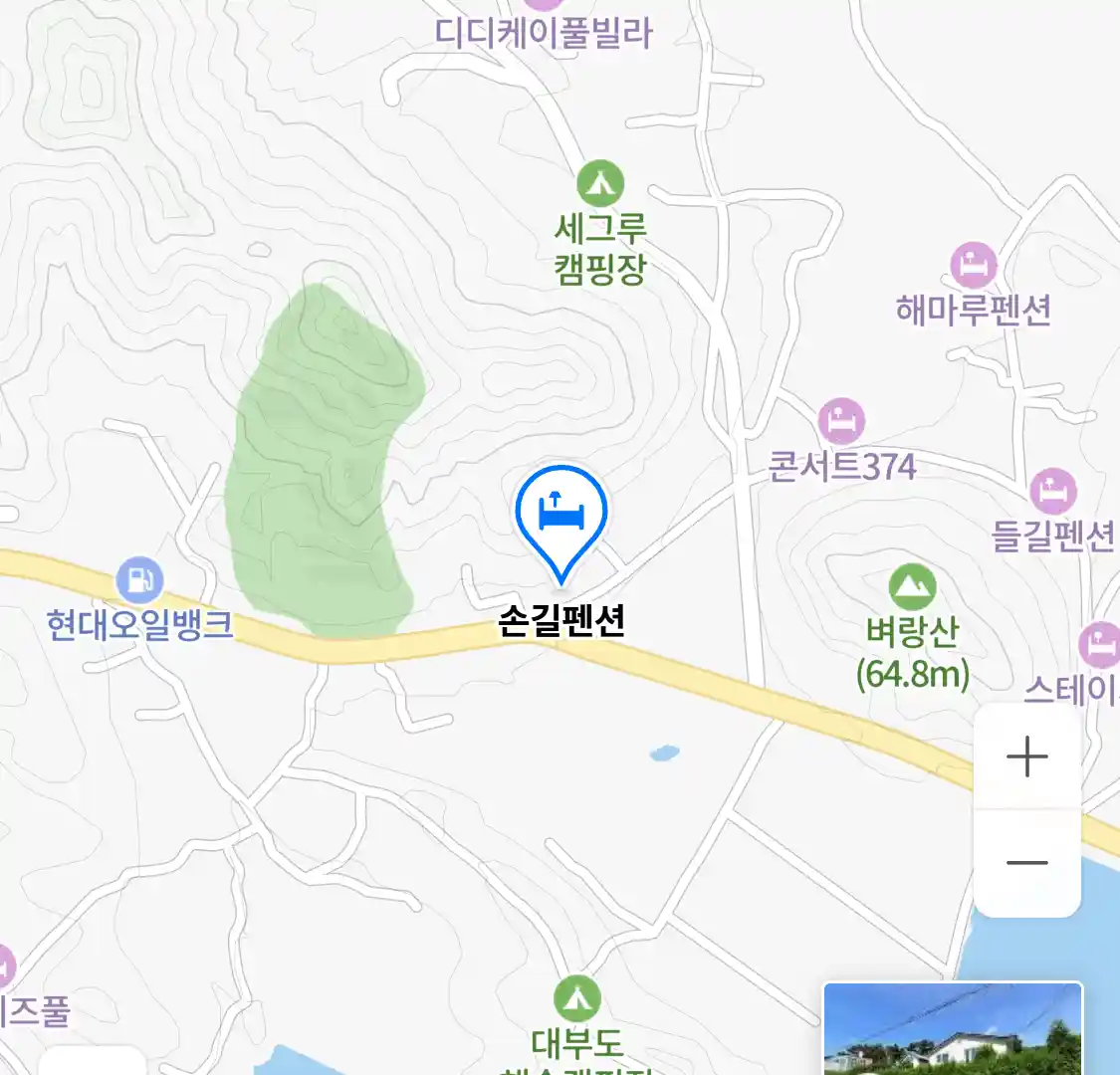 손길펜션 위치