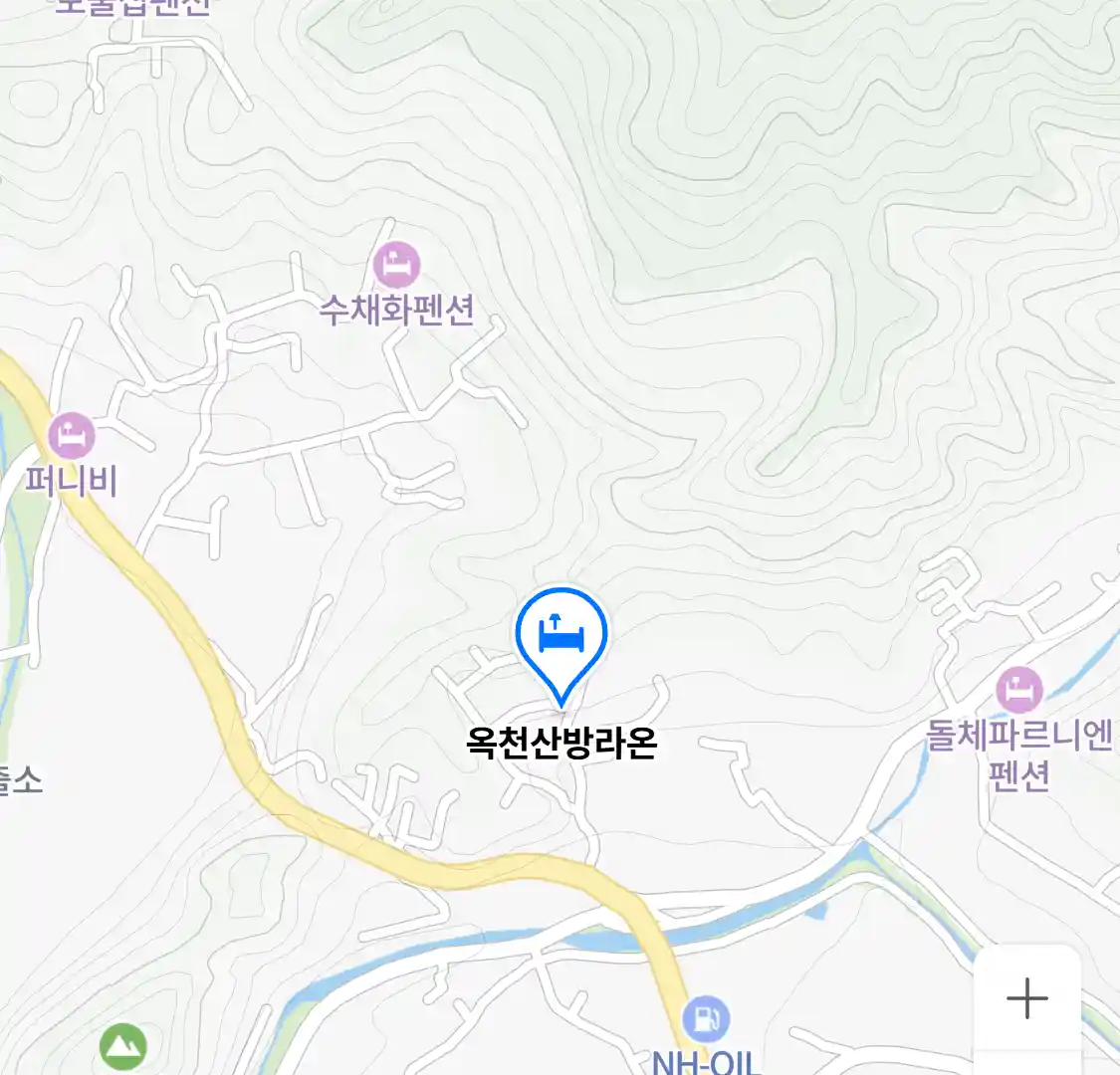 옥천산방라온 위치