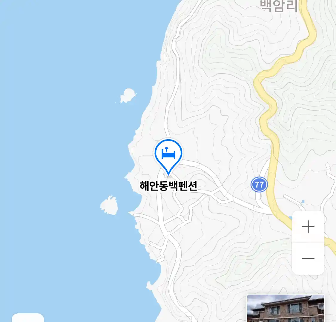 해안동백펜션 위치