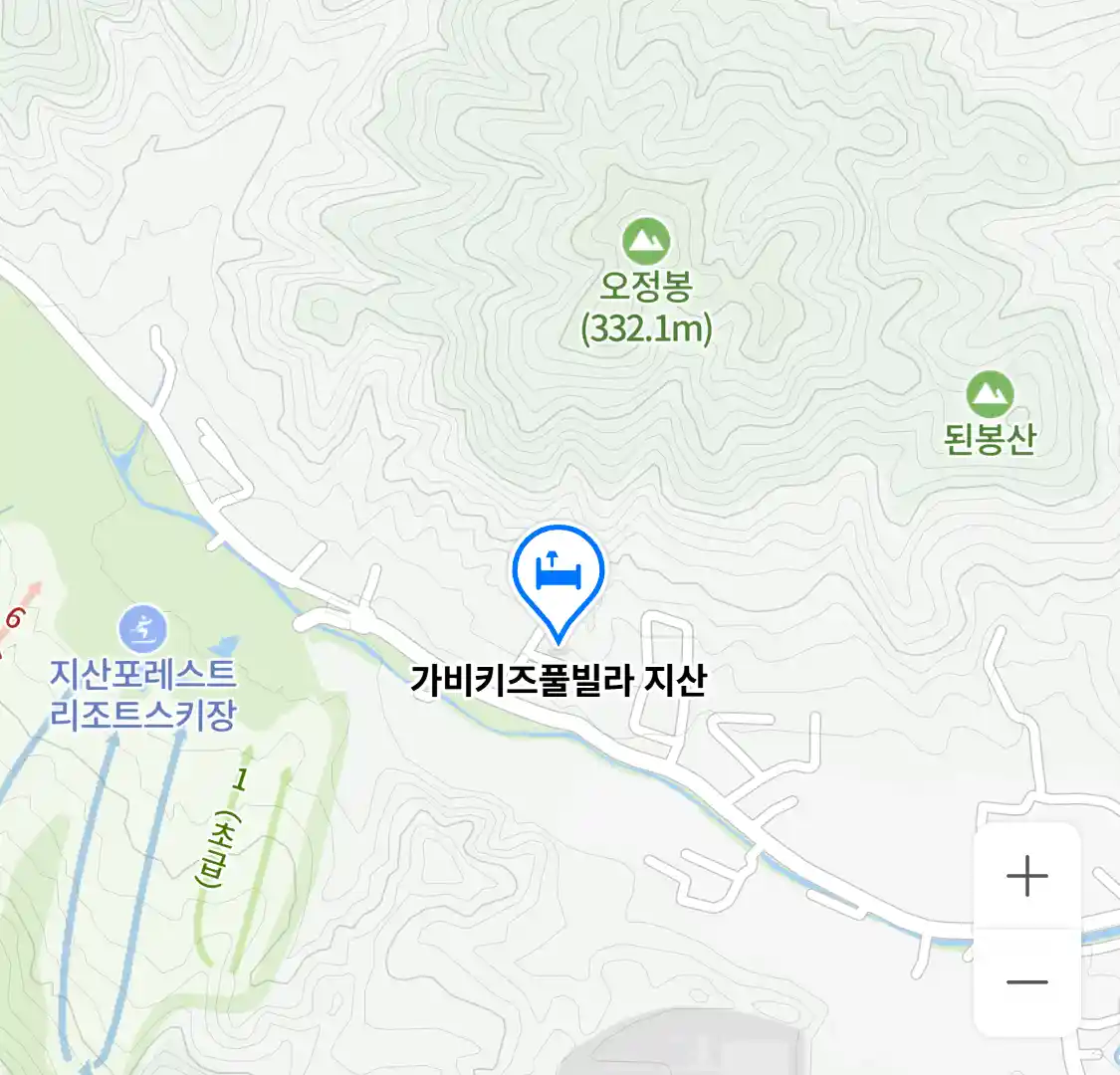 가비키즈풀빌라 지산 위치