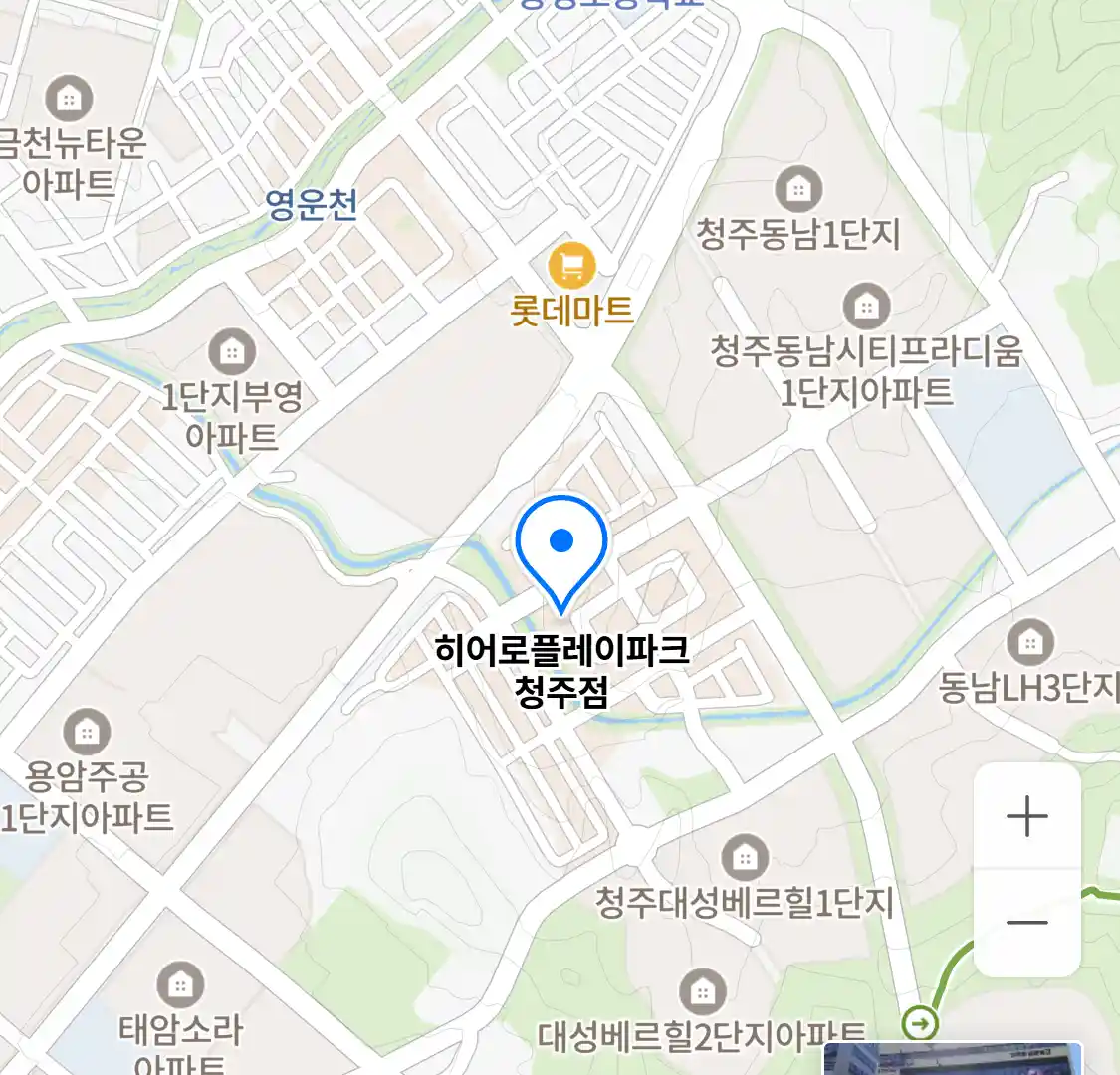 히어로플레이파크 청주점 지도