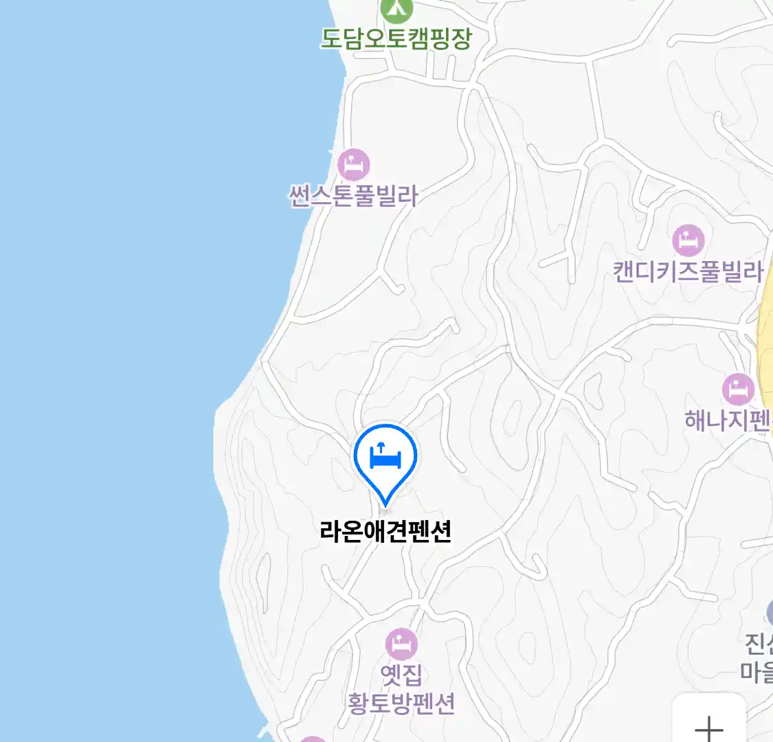 라온애견펜션 위치