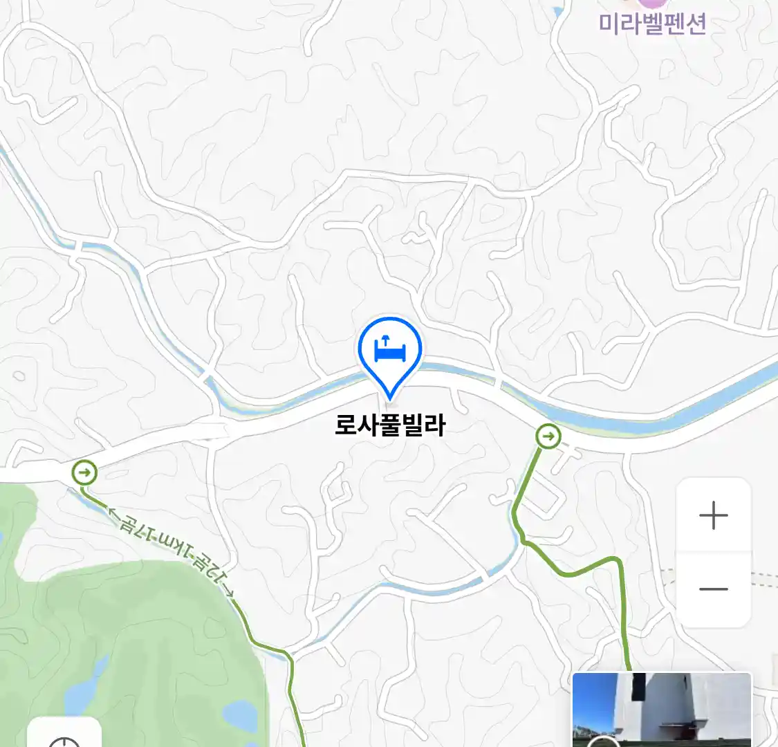 강릉시 저동 애견동반펜션_로사풀빌라 위치