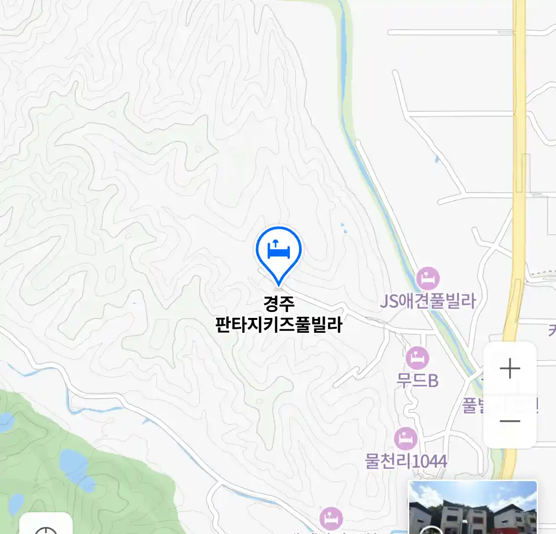 경주 판타지키즈풀빌라 위치