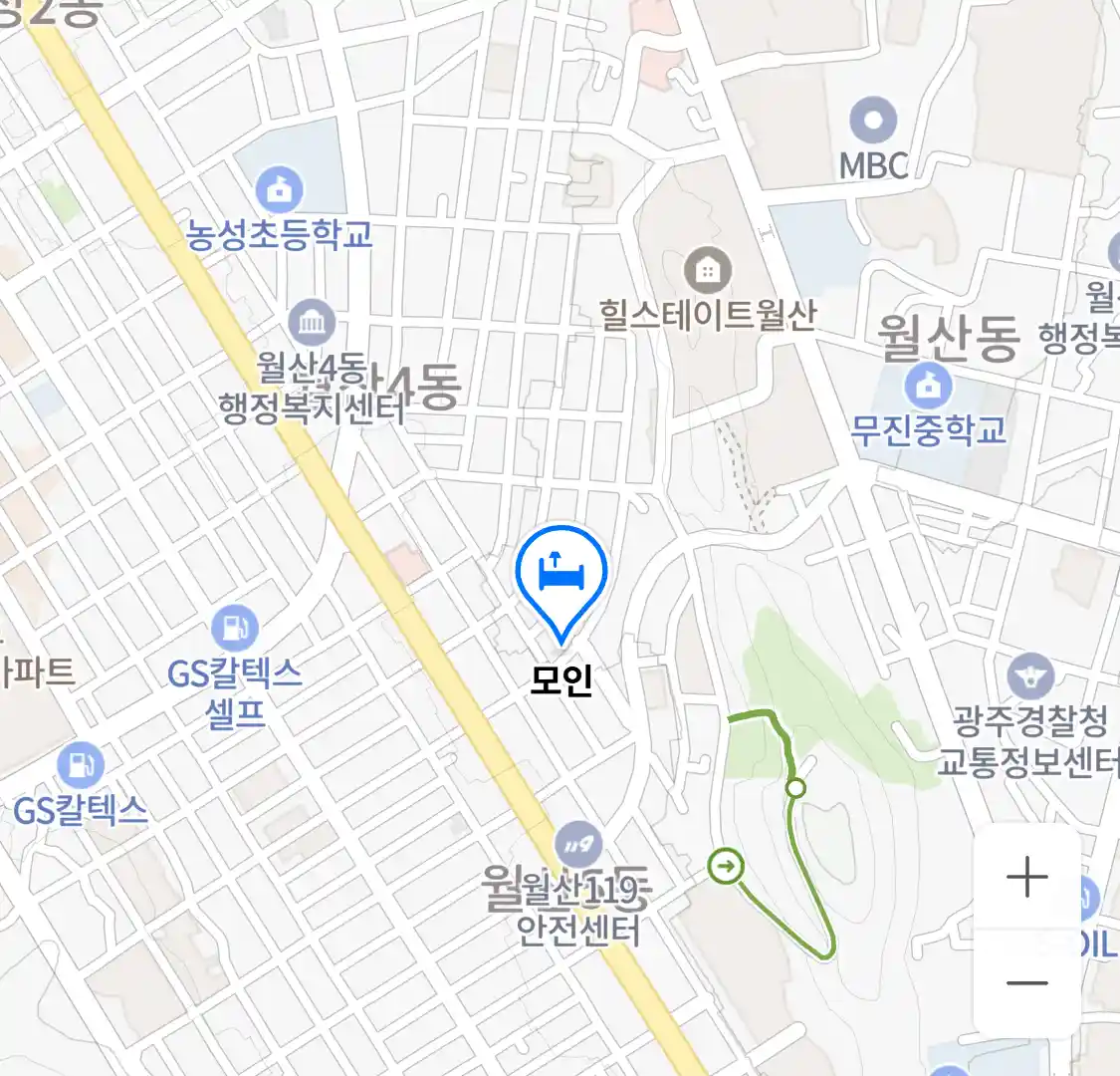 모인 펜션 지도
