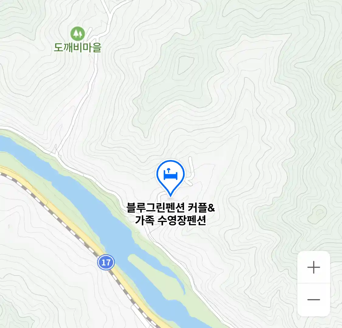 블루그린펜션 커플&가족 수영장펜션 위치