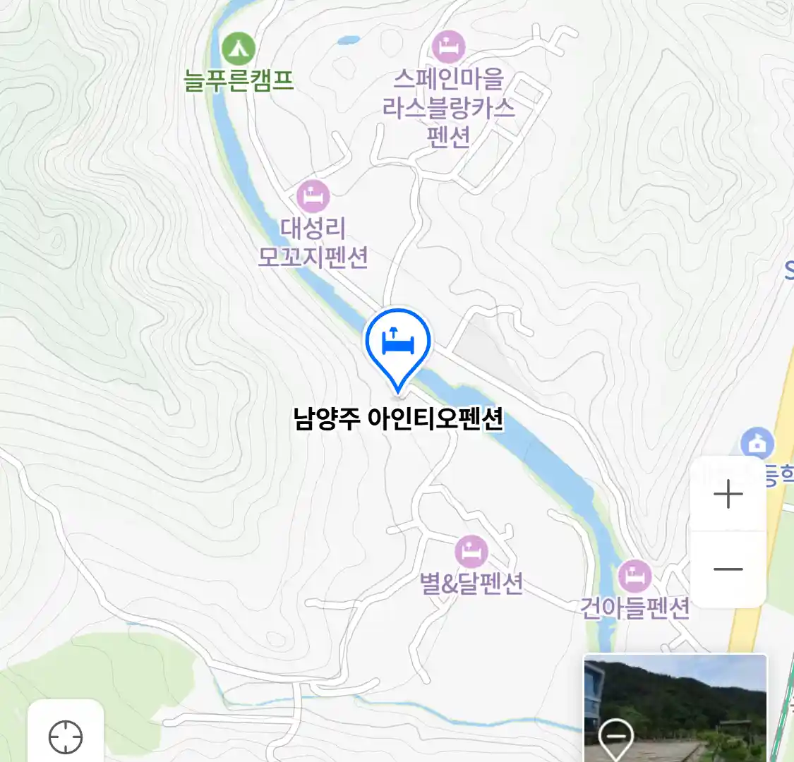 남양주 아인티오펜션 위치