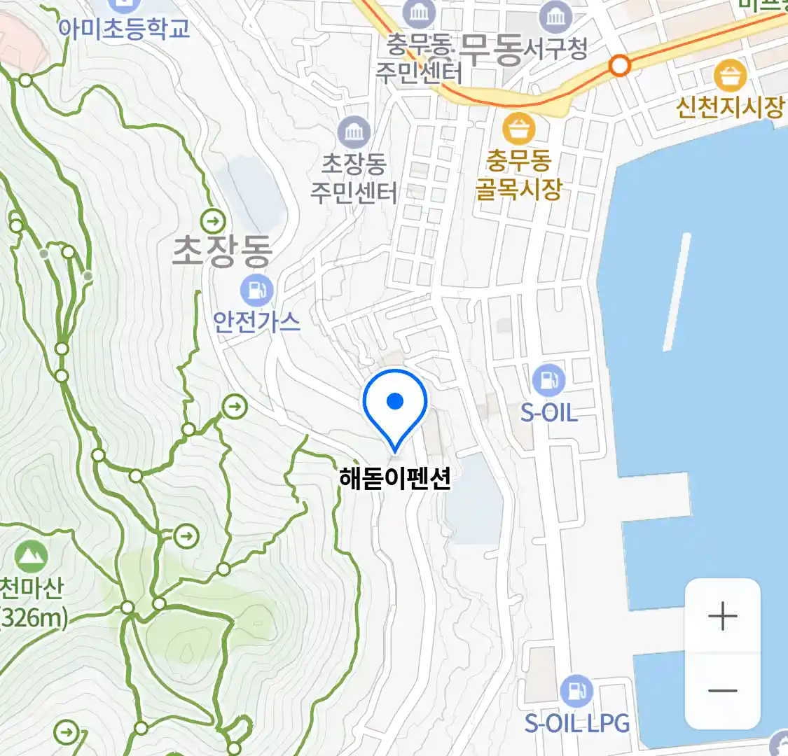 해돋이펜션 위치