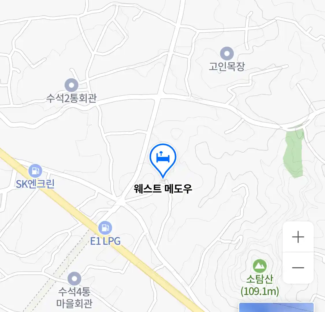 서산시 오남동 애견동반펜션_웨스트 메도우 위치
