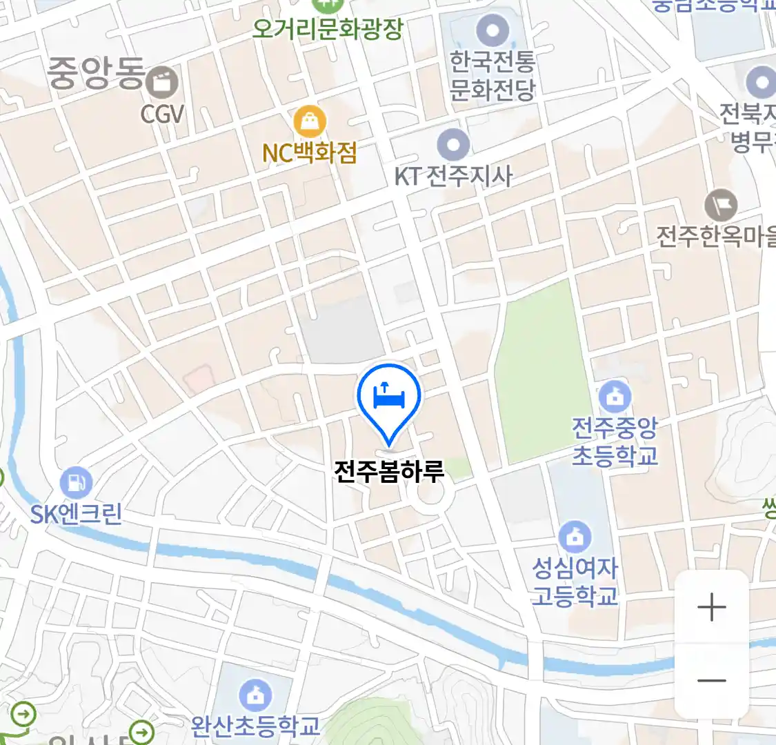 전주시 동완산동 애견동반펜션_전주봄하루 위치