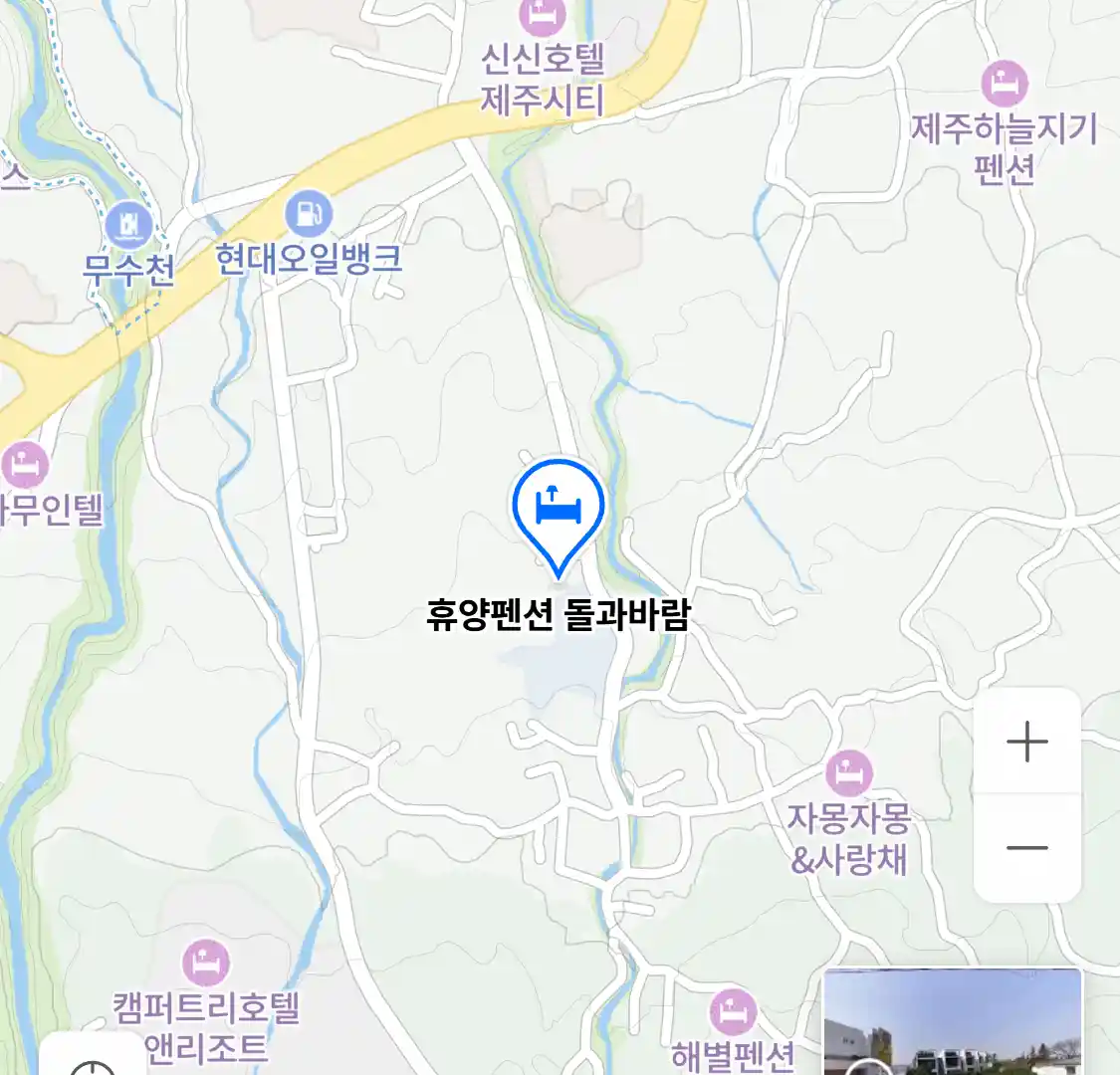 휴양펜션 돌과바람 위치