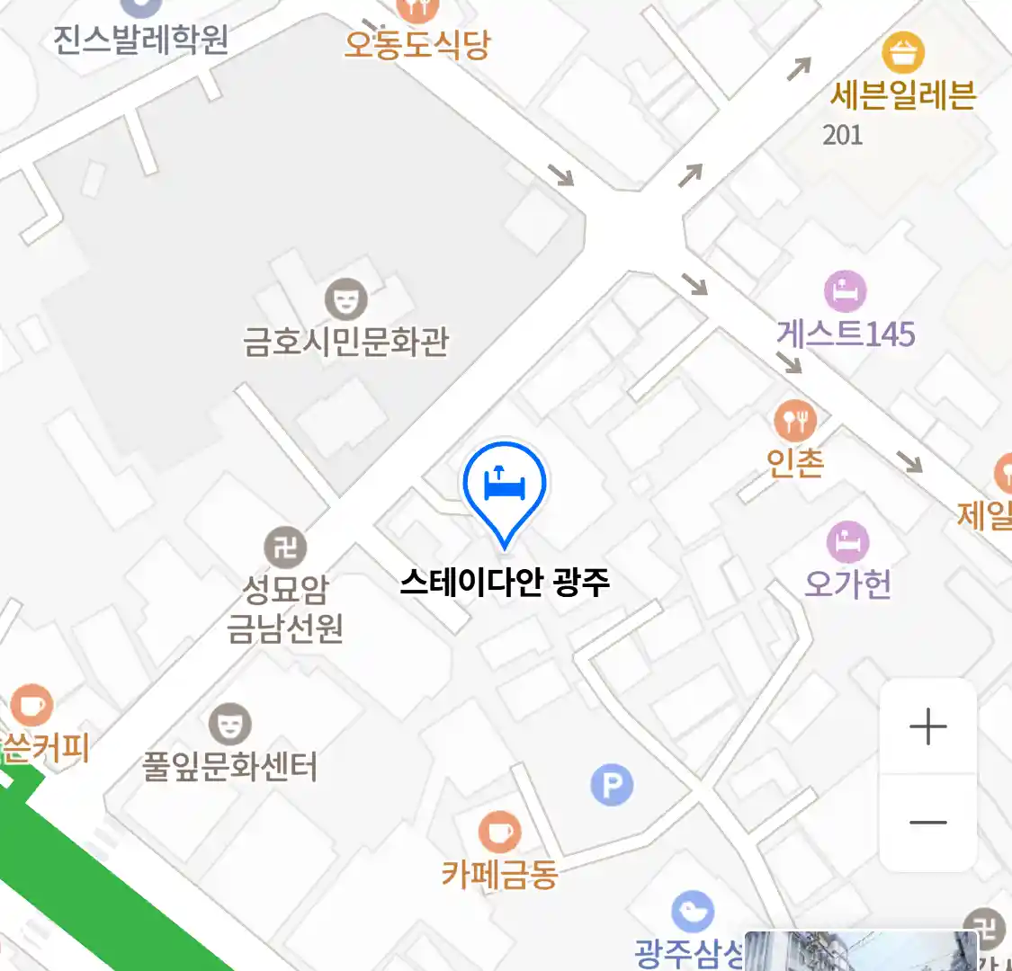 스테이다안 광주 위치