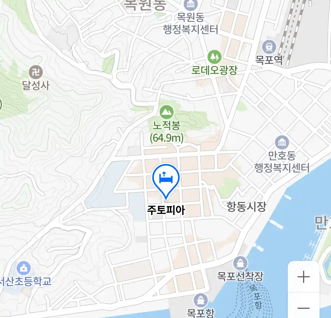 목포시 광동 애견동반펜션_주토피아 위치